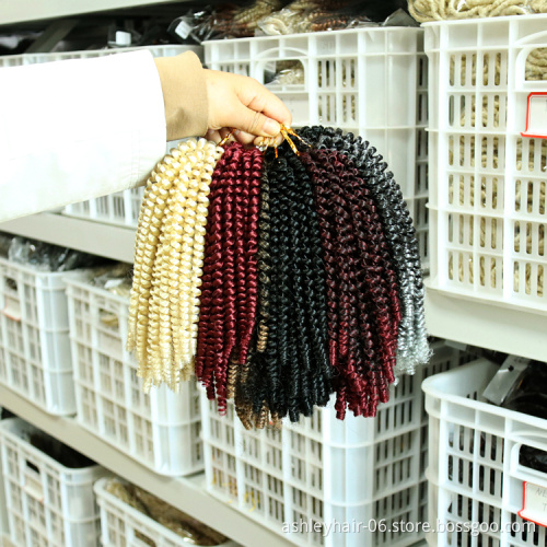 100% Kanekalon Spring Twist 8 Inch 12" Synthetic Nubian Braid Extension Kenya Crochet Braids 350 Red Spring Twist Hair